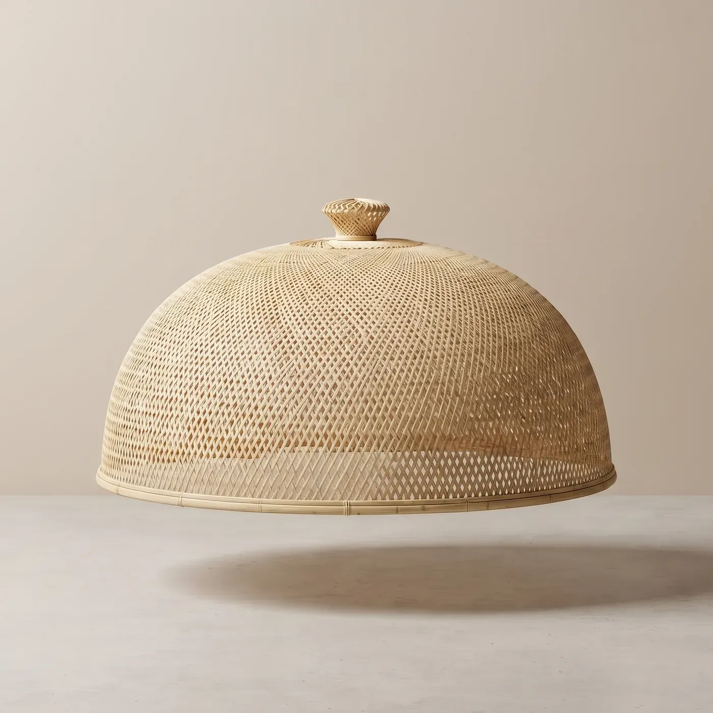 Dome cloche with knob, fine tight weave