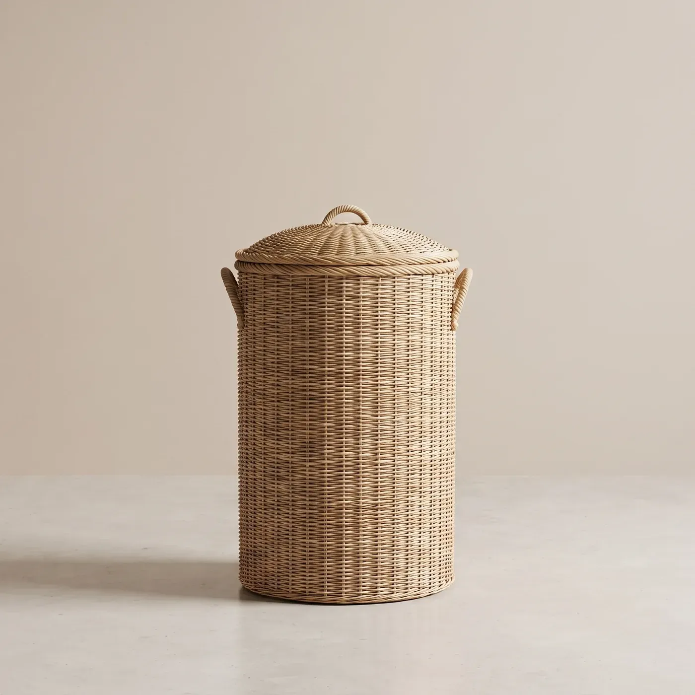 Tall cylinder, domed lid, two side handles