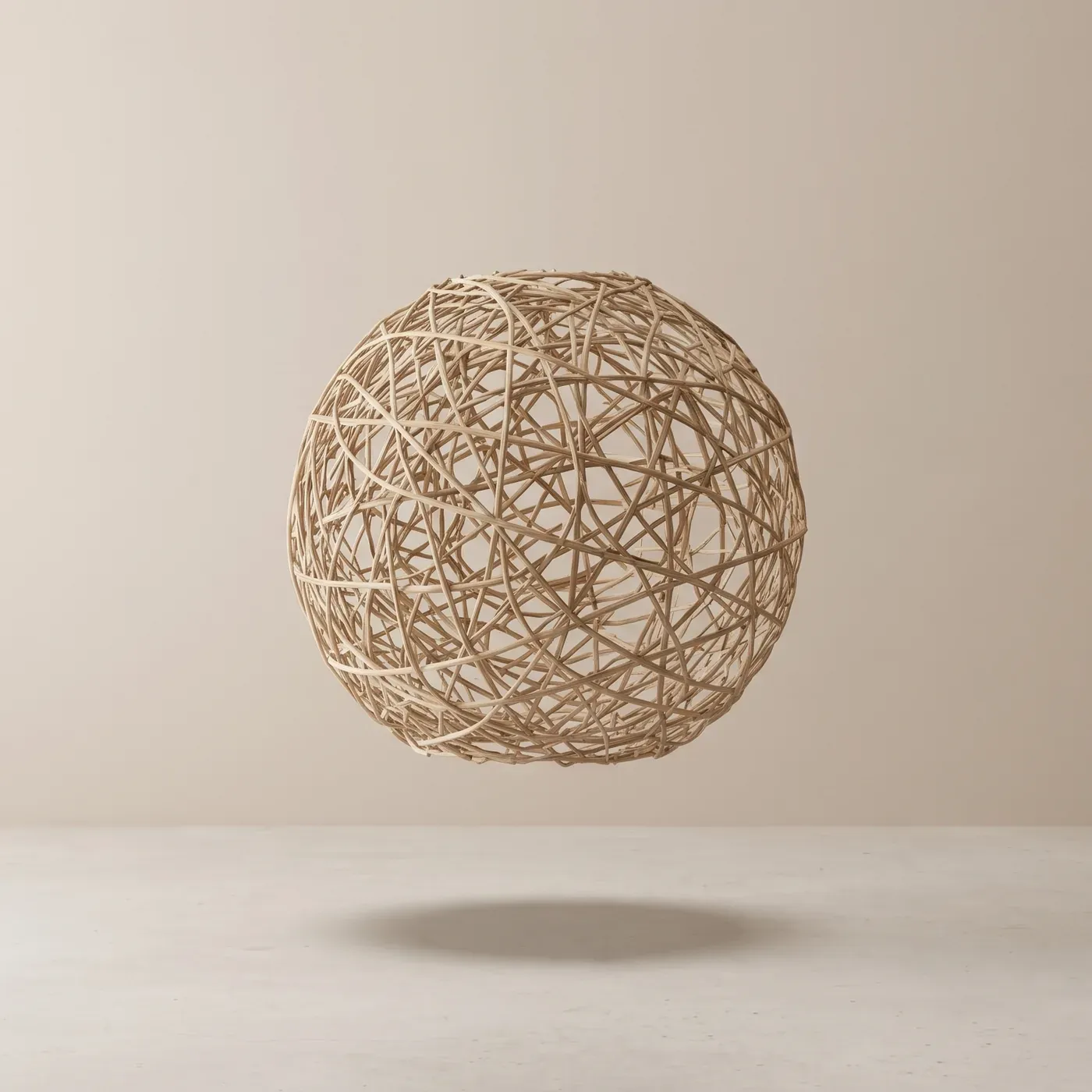 Loose irregular strands, ball shape